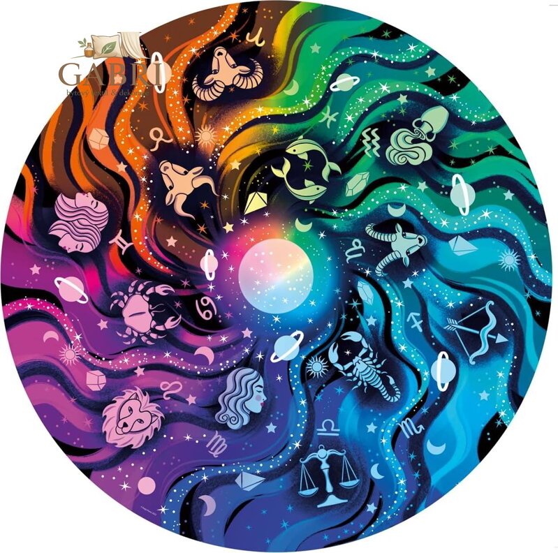 RAVENSBURGER Kulaté puzzle Kruh barev: Astrologie 500 dílků