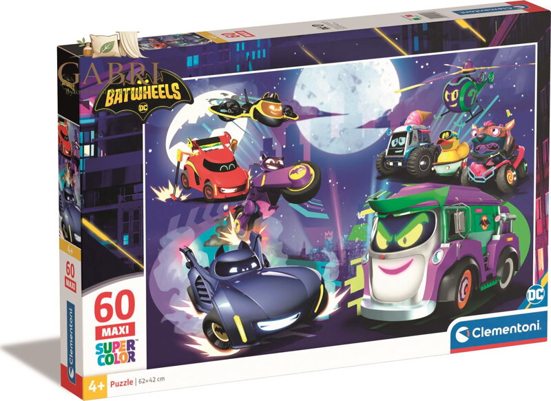 CLEMENTONI Puzzle Batwheels MAXI 60 dílků