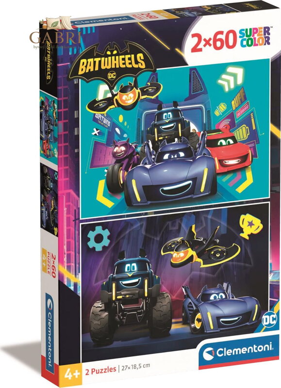 CLEMENTONI Puzzle Batwheels 2x60 dílků