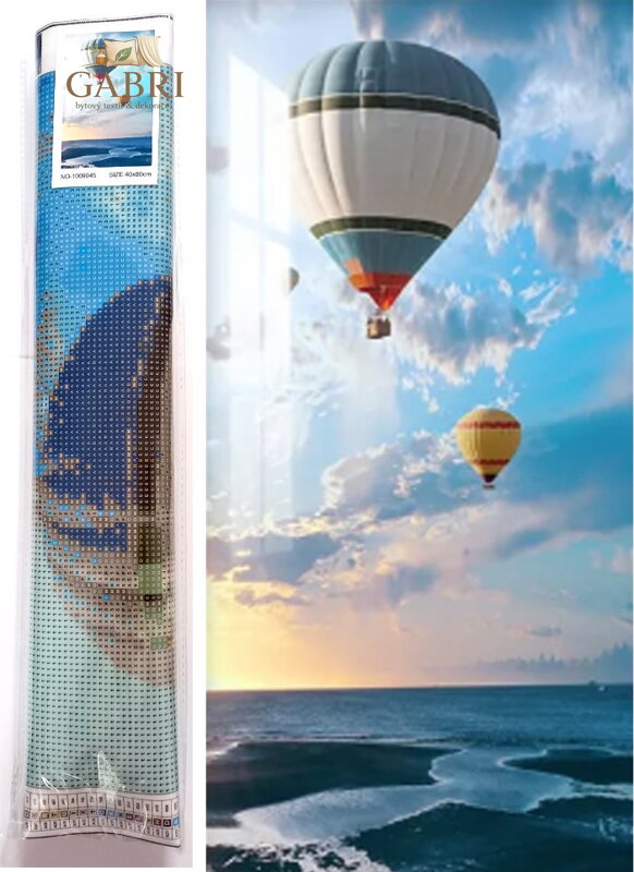 Norimpex Diamantové malování Horkovzdušné balóny 80x40cm