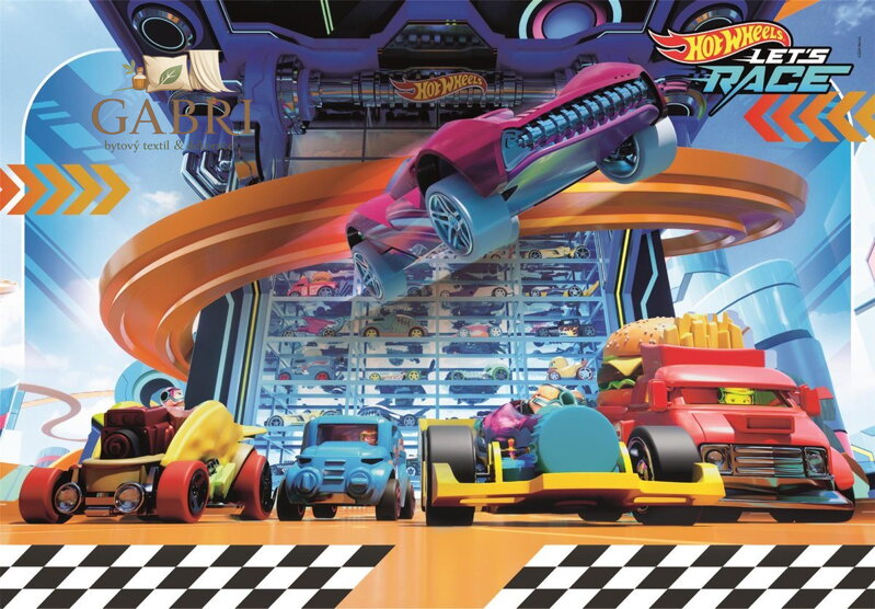 CLEMENTONI Puzzle Hot Wheels 2, 104 dílků