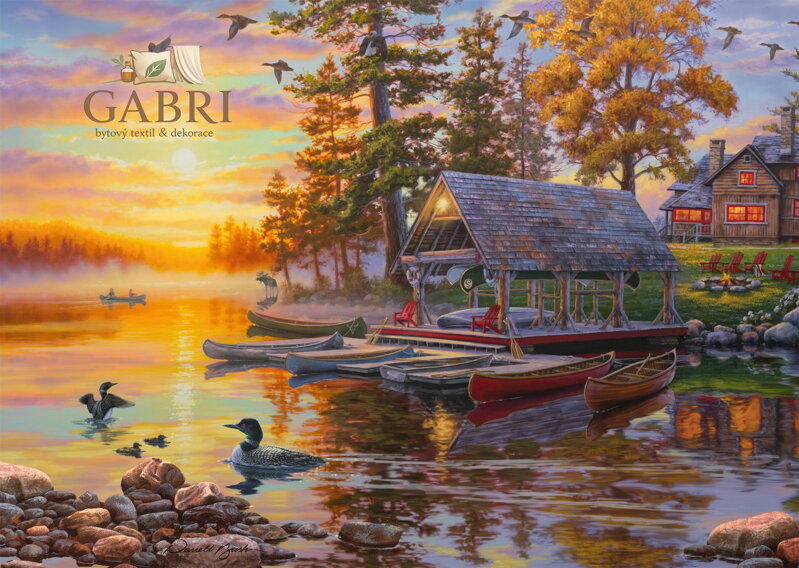 SCHMIDT Puzzle Loděnice s kánoemi 1000 dílků