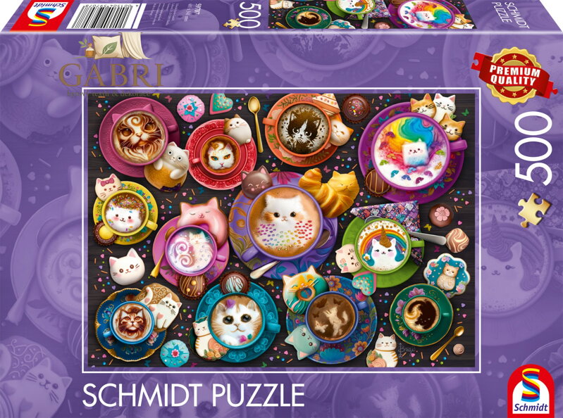 SCHMIDT Puzzle Kávová koťátka 500 dílků