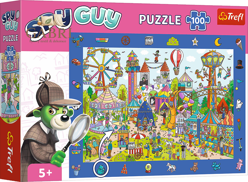 TREFL Puzzle s hledáním obrázků Spy Guy: Zábavní park 100 dílků