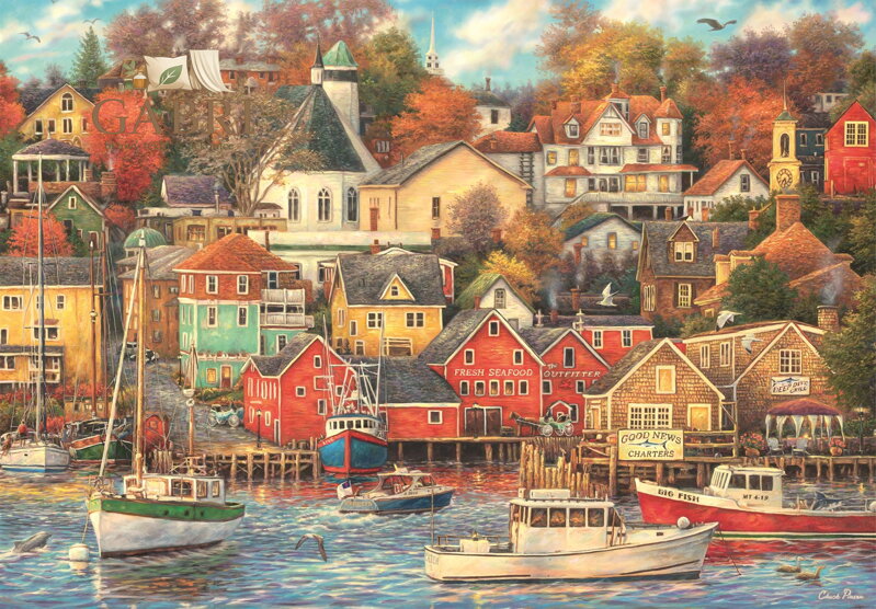 CLEMENTONI Puzzle Přístav dobrých časů 1500 dílků