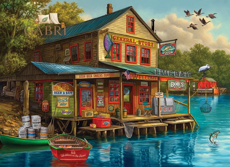 COBBLE HILL Puzzle Obchod Bob's Beer & Bait 1000 dílků