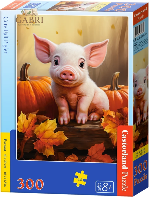 CASTORLAND Puzzle Roztomilé prasátko 300 dílků