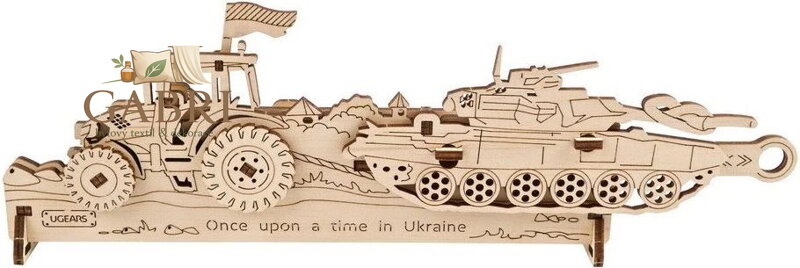UGEARS 3D puzzle Brave UA Tractor 51 dílků