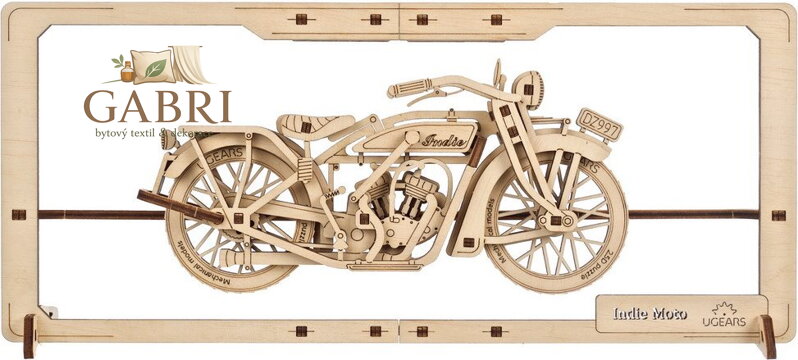 UGEARS 3D puzzle Indie Moto 2,5D 42 dílků