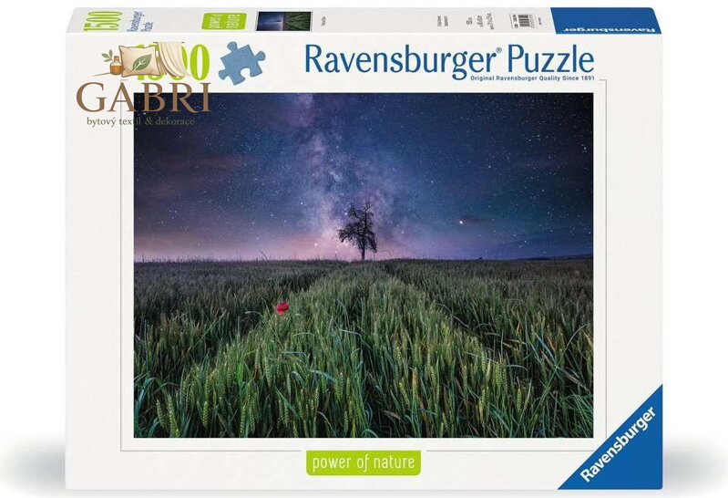 RAVENSBURGER Puzzle Noční obloha nad obilným polem 1500 dílků