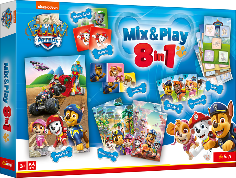 TREFL Sada her Mix&Play 8v1 Tlapková patrola