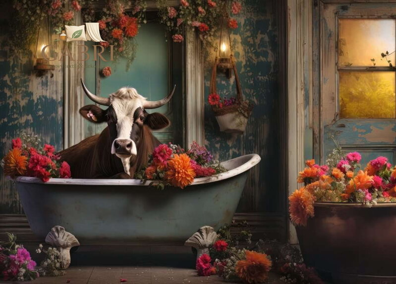 RAVENSBURGER Puzzle Kráva ve vaně 1000 dílků