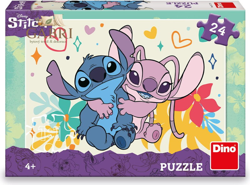 DINO Puzzle Stitch a Angel 24 dílků