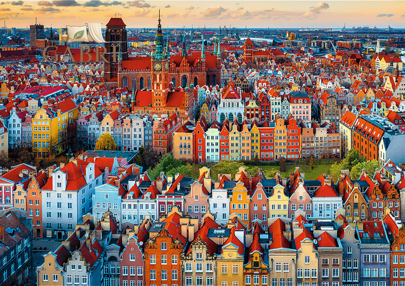 TREFL Puzzle Premium Plus Photo Odyssey: Pohled na Gdaňsk, Polsko 1000 dílků