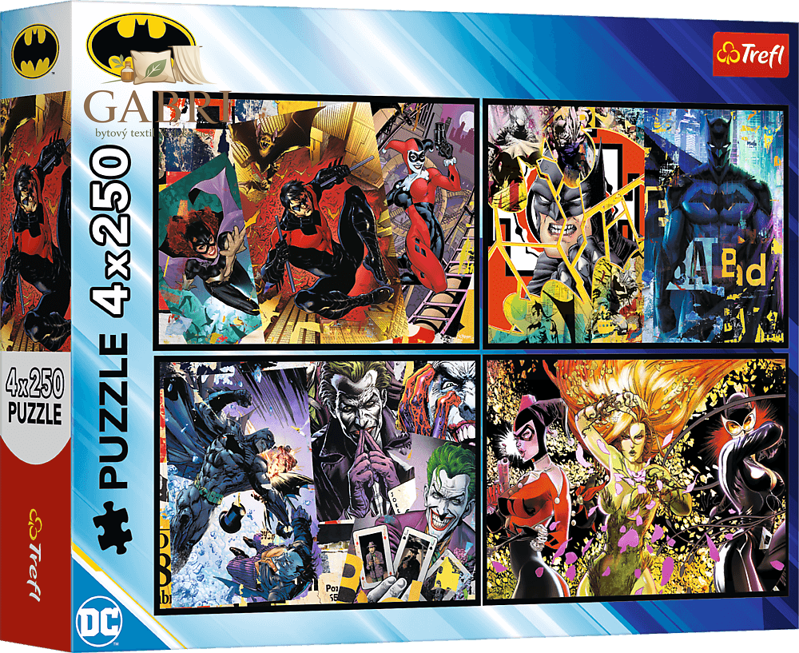 TREFL Puzzle Batman v akci 4x250 dílků