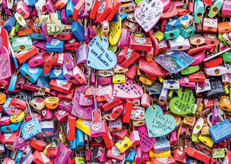 ALIPSON Puzzle Zamilované visací zámky 1000 dílků