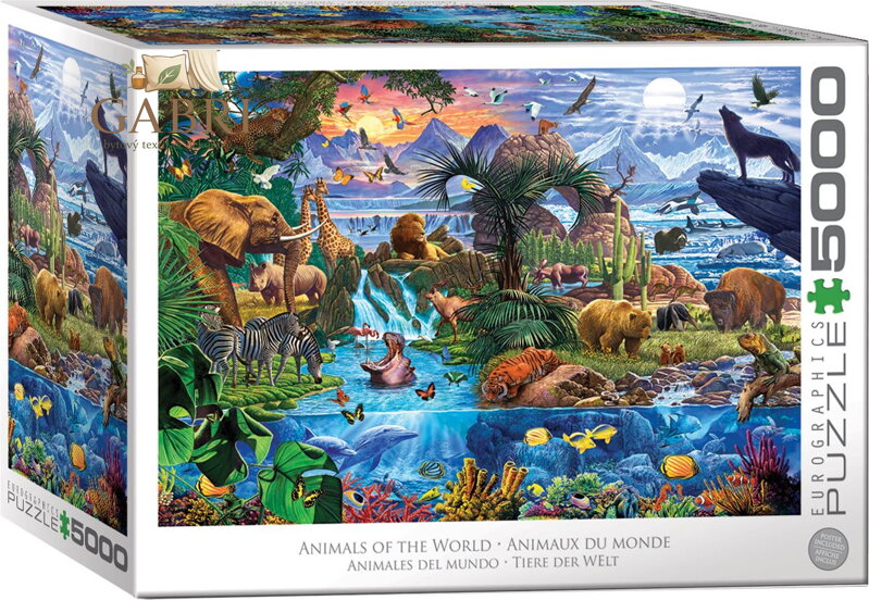 EUROGRAPHICS Puzzle Zvířata světa 5000 dílků