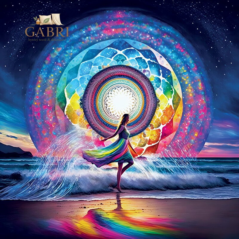 YAZZ Čtvercové puzzle Taneční mandala 1023 dílků