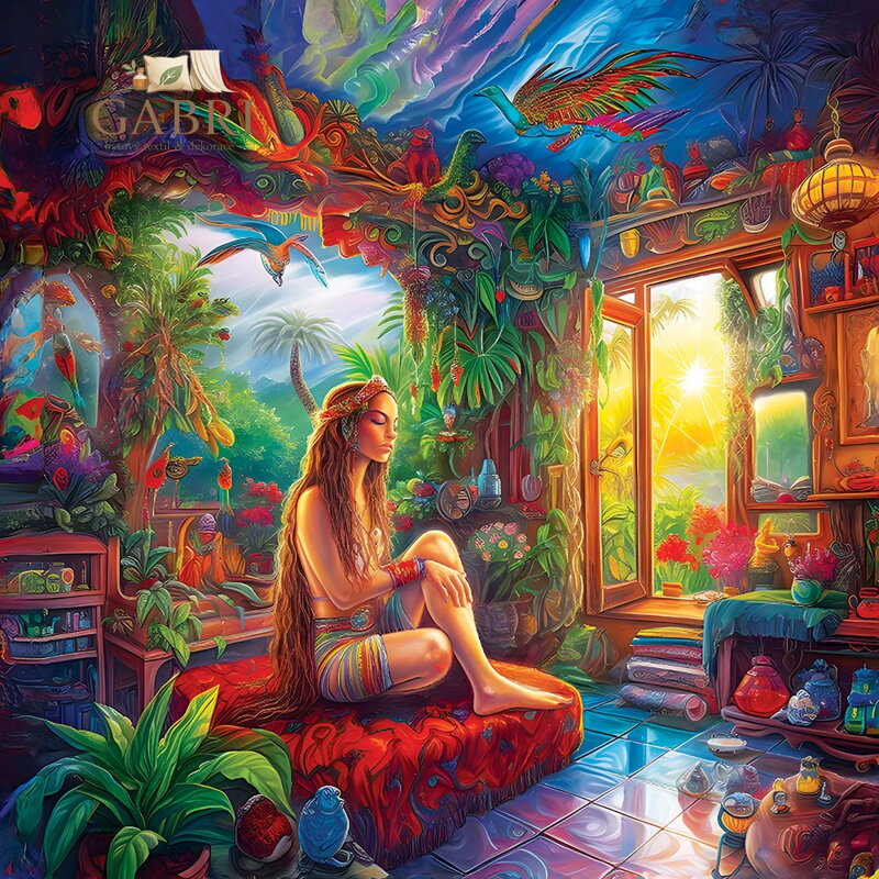 YAZZ Čtvercové puzzle Doma v nebi 1023 dílků