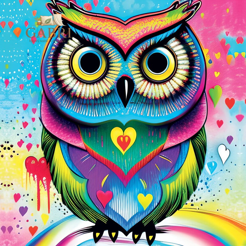 YAZZ Čtvercové puzzle Pop-artová sova 1023 dílků