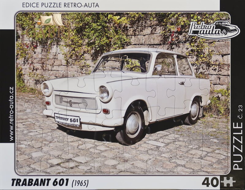 RETRO-AUTA Puzzle č.23 Trabant 601 (1965) 40 dílků