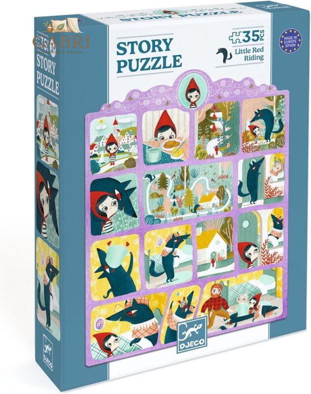 DJECO Puzzle s příběhem Červená karkulka 35 dílků