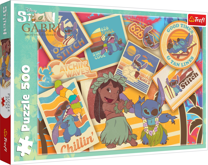 TREFL Puzzle Lilo&Stitch: Razítka 500 dílků