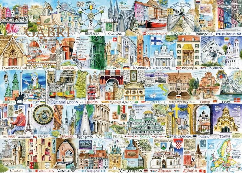 GIBSONS Puzzle Evropské památky 1000 dílků