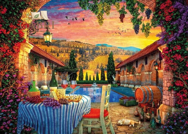 GIBSONS Puzzle Západ slunce v Toskánsku 1000 dílků