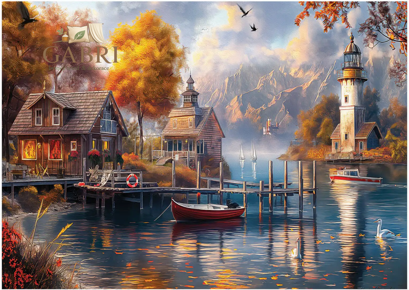 ANATOLIAN Puzzle Podzim u jezera 1500 dílků