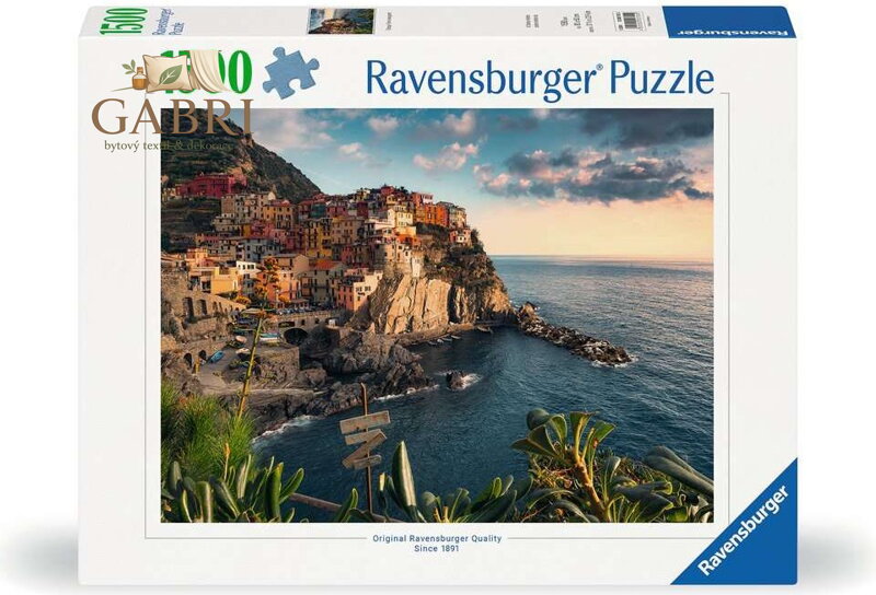 RAVENSBURGER Puzzle Pohled na Cinque Terre, Itálie 1500 dílků