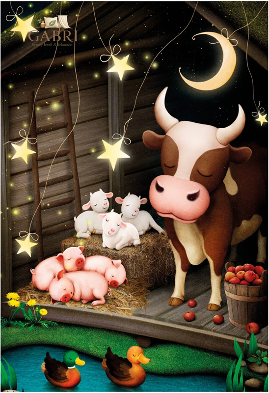 DINO Puzzle s pohádkou Zvířátka na farmě 24 dílků