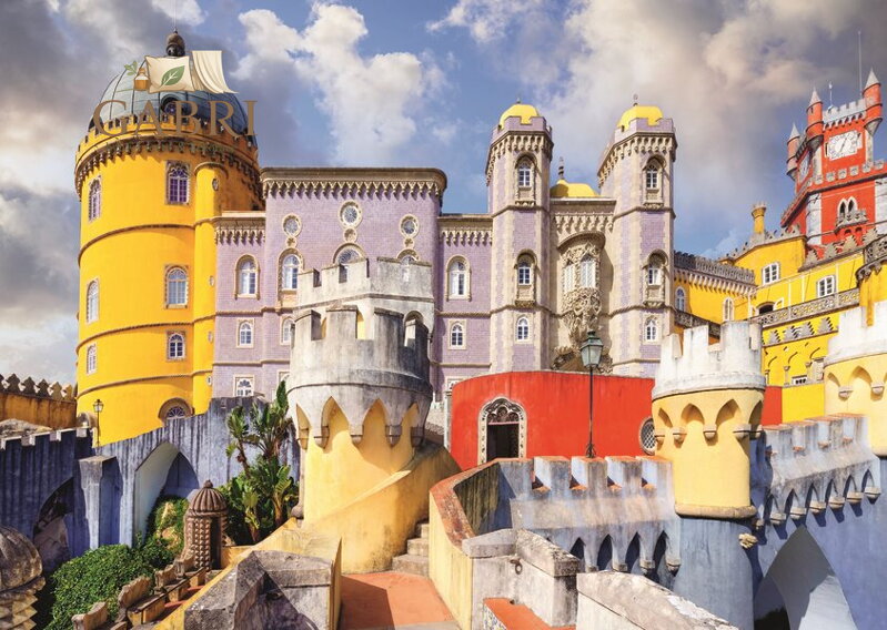 RAVENSBURGER Puzzle Impozantní hrady a zámky: Pena, Portugalsko 1000 dílků