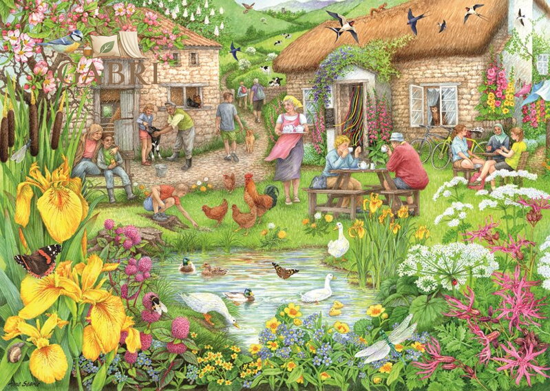 RAVENSBURGER Puzzle Farmářská kavárna v údolí 1000 dílků