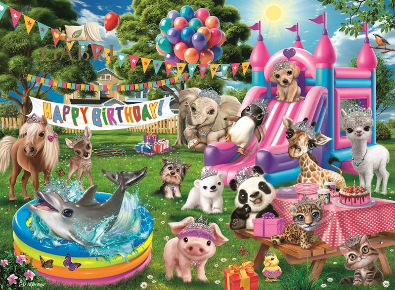 RAVENSBURGER Puzzle Zvířecí narozeninová párty XXL 100 dílků