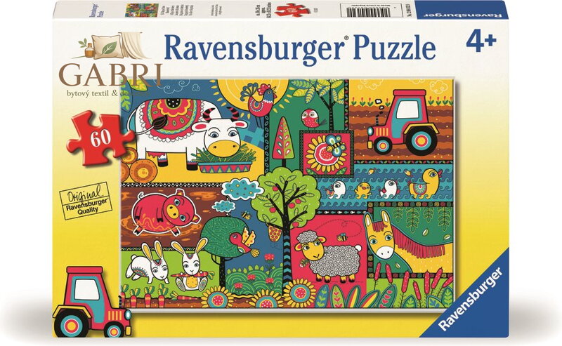 RAVENSBURGER Puzzle Den na farmě 60 dílků