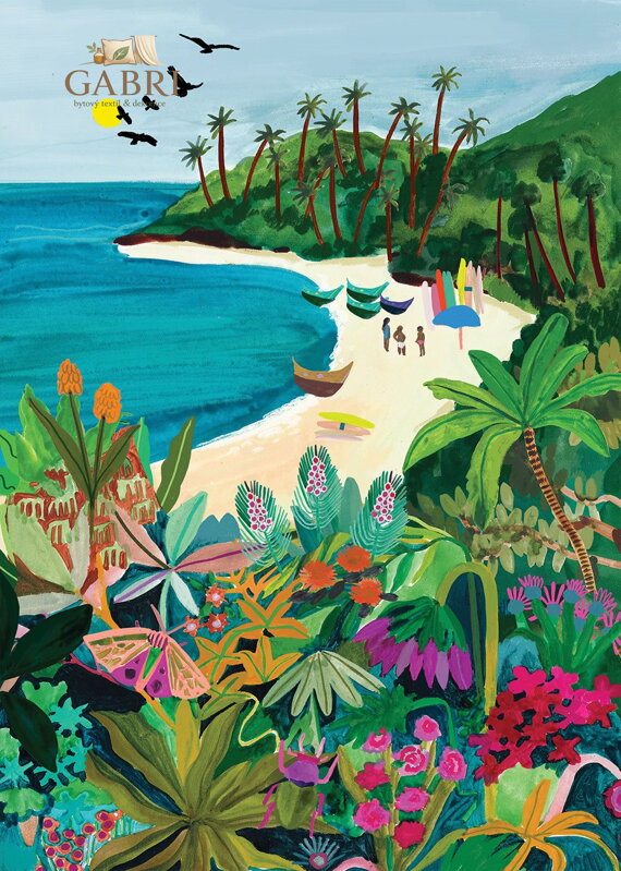 PIECES & PEACE Puzzle Motýlí pláž 500 dílků