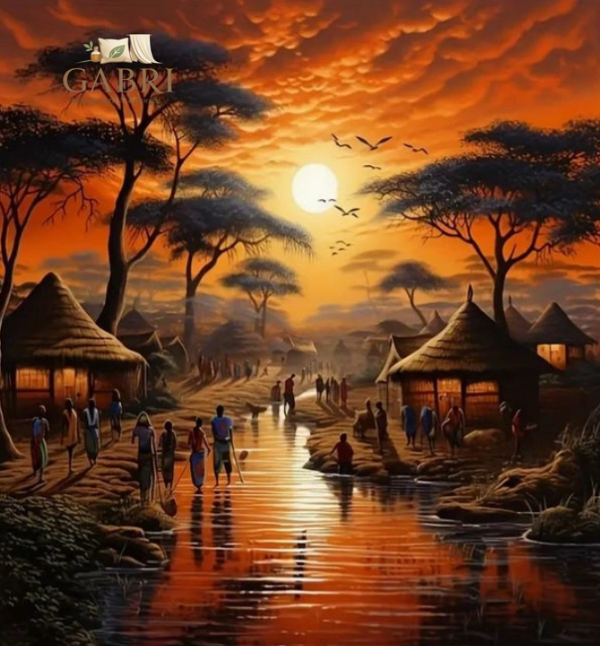 NORIMPEX Diamantové malování Západ slunce v Africe 30x40cm