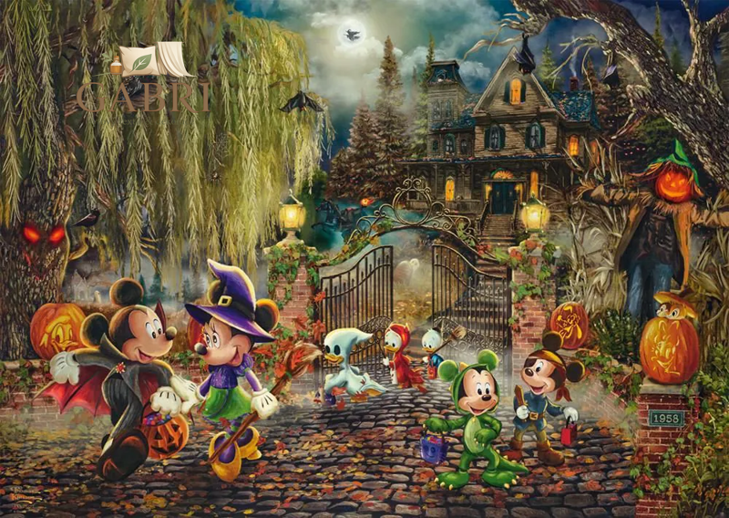 SCHMIDT Puzzle Disney: Mickey a Minnie o Halloweenu 1000 dílků