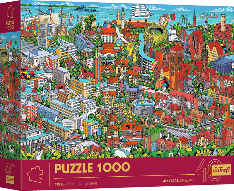TREFL Puzzle Premium Plus Share the Moments: Trojměsto 1000 dílků