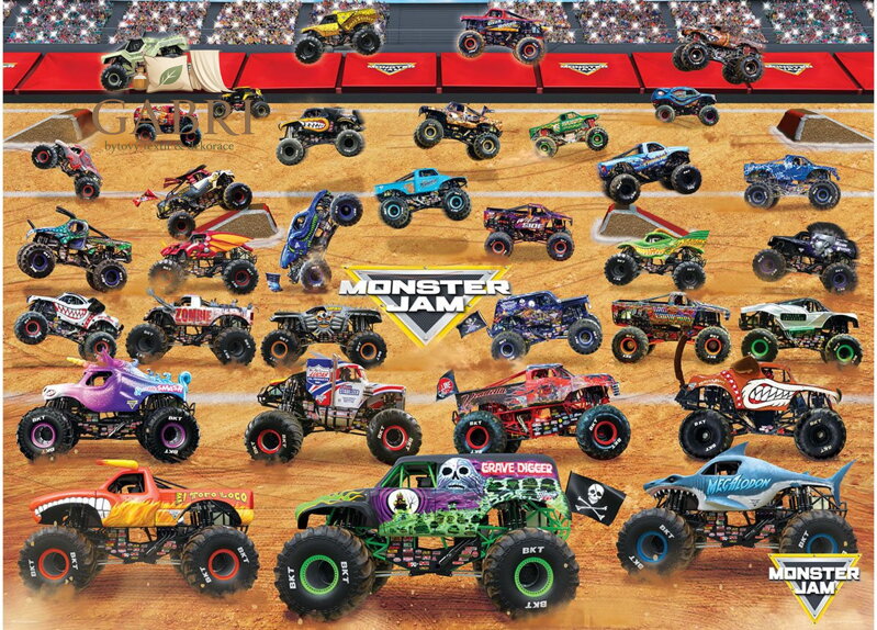 EUROGRAPHICS Puzzle Sestava Trucků Monster Jam 1000 dílků