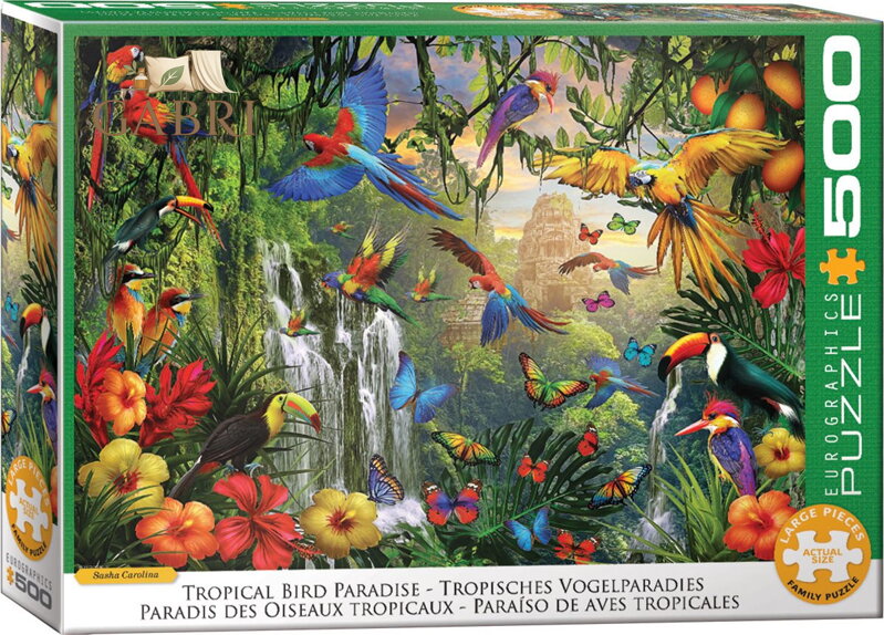 EUROGRAPHICS Puzzle Tropický ptačí ráj XL 500 dílků