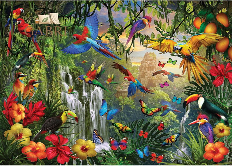 EUROGRAPHICS Puzzle Tropický ptačí ráj XL 500 dílků