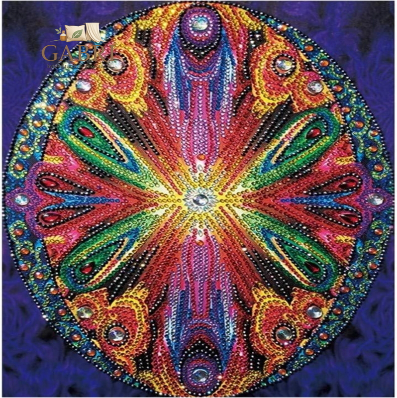 NORIMPEX Diamantové malování 7D Mandalový ovál 30x40cm