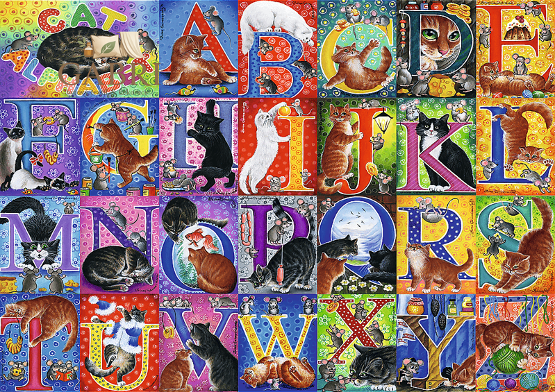 TREFL Puzzle Kočičí abeceda 500 dílků