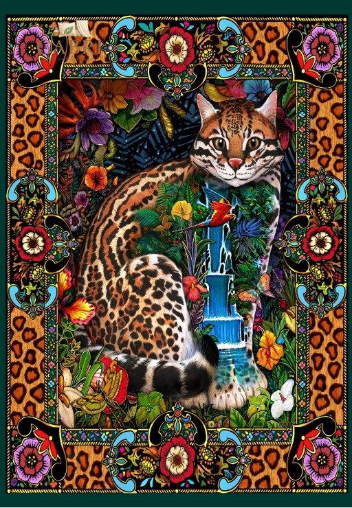 GRAFIKA Puzzle Tropická kočka 1000 dílků