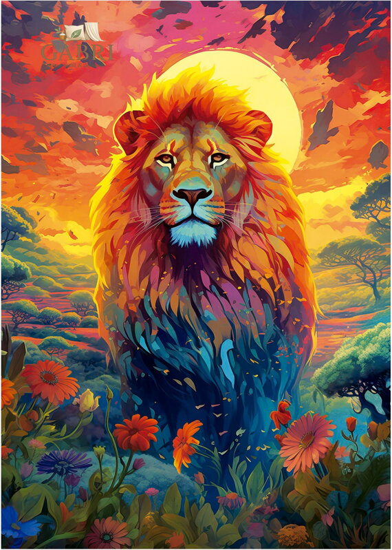 EDUCA Puzzle Upřený pohled majestátního lva 500 dílků