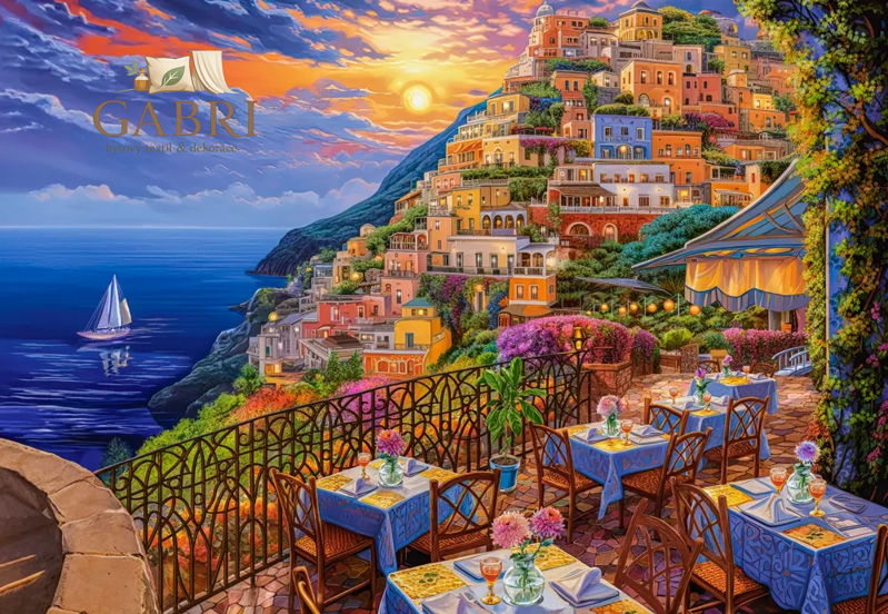 CASTORLAND Puzzle Romantický večer v Positanu 1500 dílků