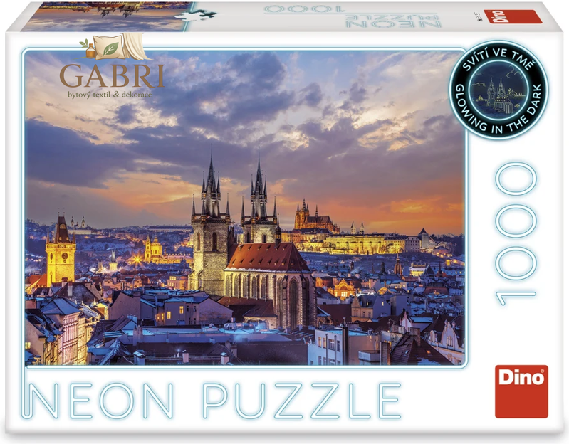 DINO Svítící puzzle Pohled na Hradčany 1000 dílků
