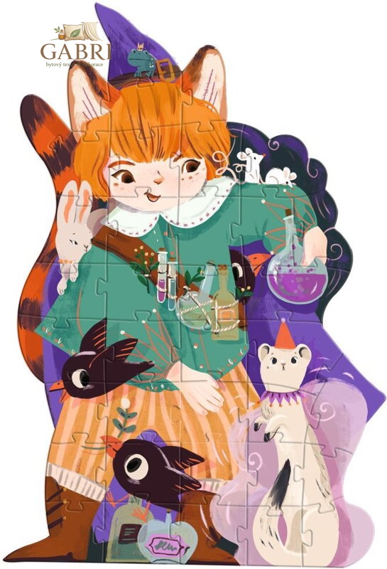 DJECO Podlahové obrysové puzzle Čaroděj Pio 36 dílků